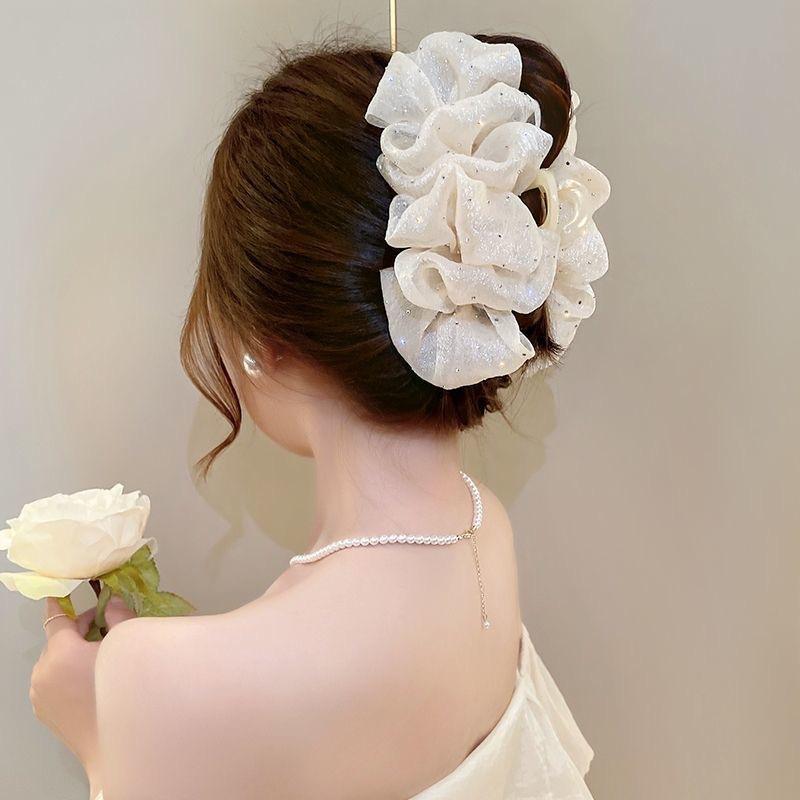 Double Sided Bow-Knot Grab Clip Hairpins Big Size Bow Velvet Hair Claws Korean Hair Clip Hair Style Accessories Fashion Barrette