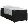 Bed Frame with Mattress Black 80 X 200 Cm Fabric