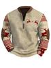 Men's Christmas Reindeer Elk Forest Print Hoodie - 2025 Autumn Collection