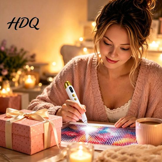 Strumenti per Hobby Creativi Penna Elettrica per Artigianato con Strass Penna con Diamanti Finti con Luce 2 Livelli di Aspirazione Ricaricabili Aspirapolvere Senza Fili per Adulti Fai da Te