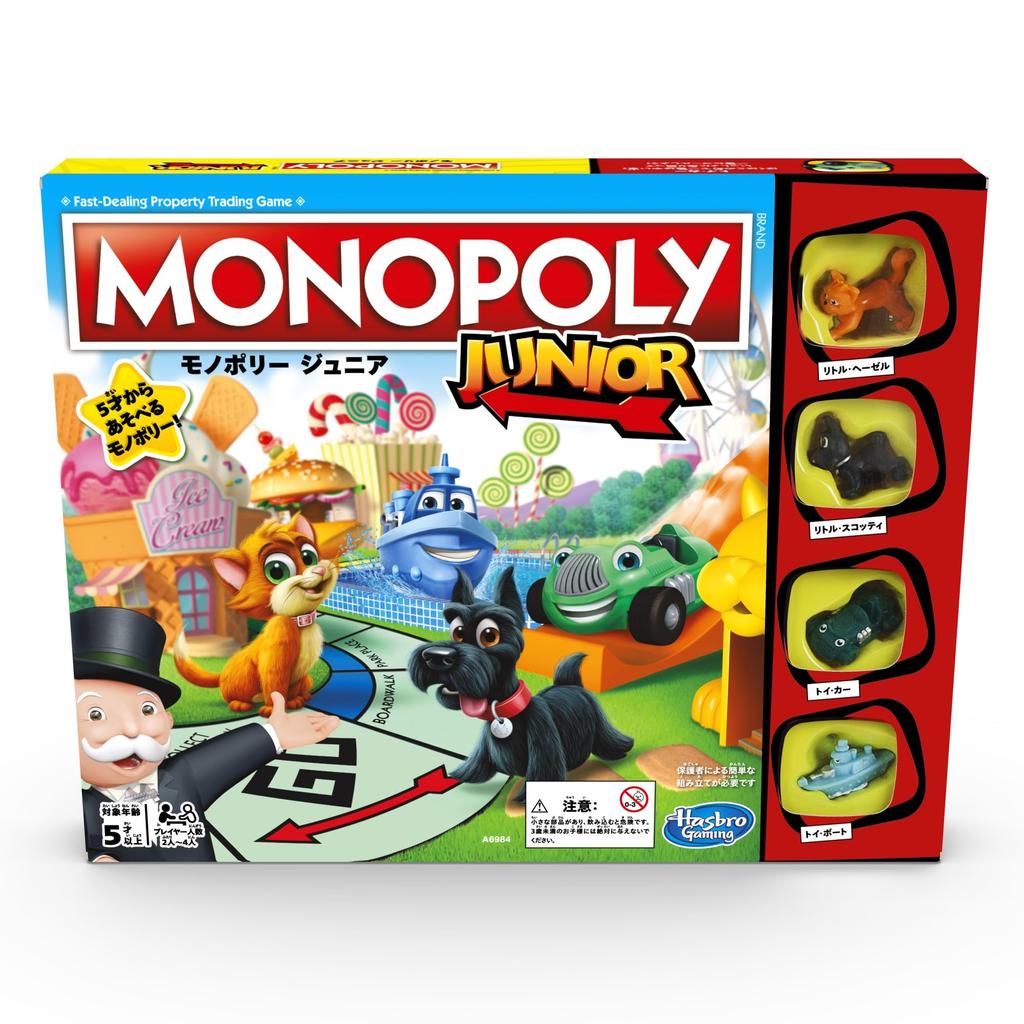 Hasbro Monopoly Monopoly desková hra pro děti ve věku 5 a dětská hra pro Dárkový den Junior, nahoru, hra/rodinná 2-4 hráči, Dětská