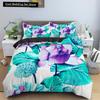 Watercolor Flowers King Queen Duvet Cover Colorful Blooming Floral Bedding Set for Teen Adult Plant 2/3pcs Polyester Quilt Cover