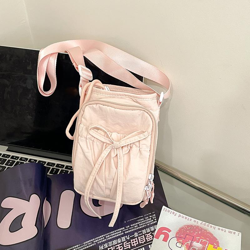 

Outdoor lightweight bow bundle messenger bag waterproof mobile phone bag thermal insulation kettle bag women s shoulder bag