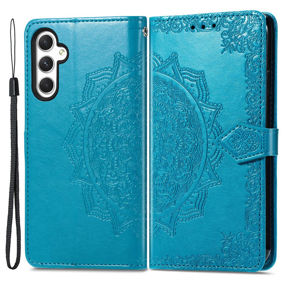 For Samsung Galaxy A35 5G Case Embossed Mandala Floral PU Leather+TPU Phone Cover