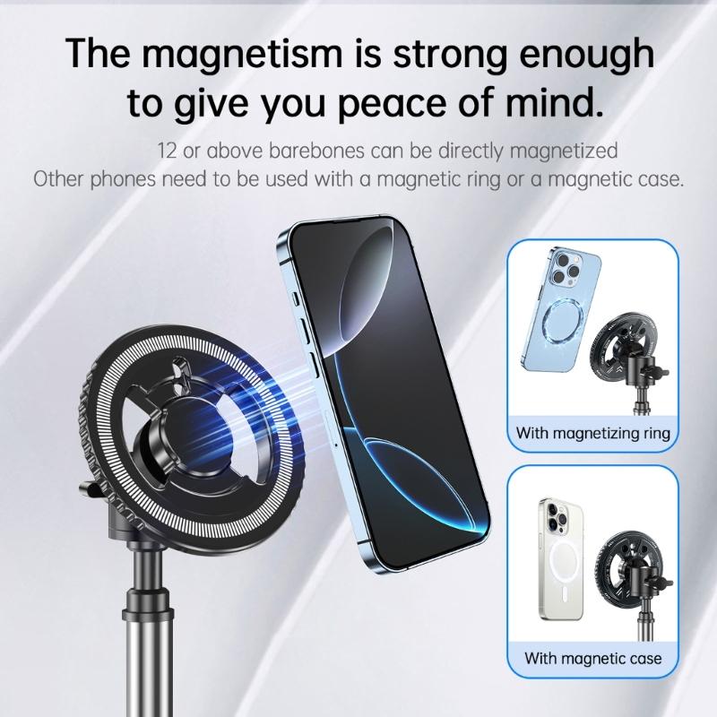 Universal Magnetic Phone Adapter With Cold Shoe Mount 1/4Inch Thread For Camera Tripod Bracket Aluminum Alloy Phone Holder