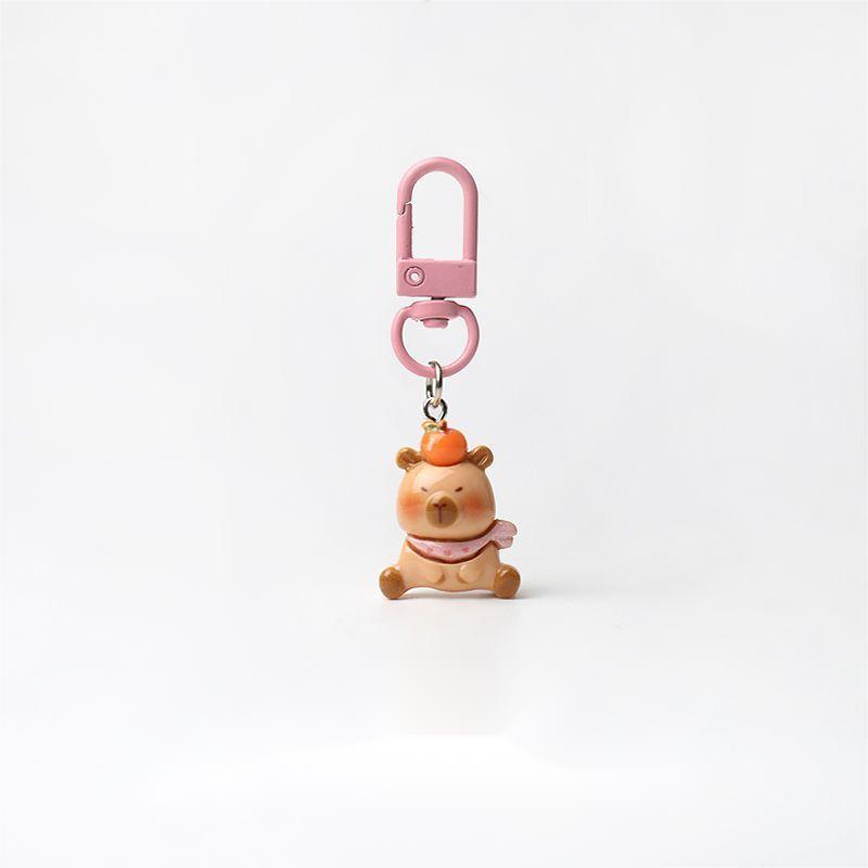 1-10pcs Capybara Keychains Bag Phone Pendant Kapibala Animal Hanging Pendants Men Women Cute Keyring Party Guest Jewelry Gift