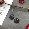 Ручная работа новые металлические темпераментные ретро деревянные серьги с бахромой модные универсальные серьги-гвоздики с ракушками трендовые украшения для ушей