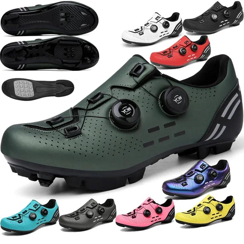 Mountain Bike Shoes Mtb with Cleats Men Carbon Sports Speed Bike Shoes Women Mountain Racing Flat SPD Road Cycling Footwear