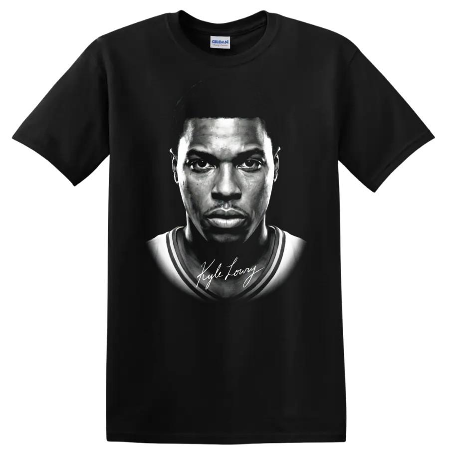 Kyle Lowry Basketball Player Portrait T Shirt Pro Fan Graphic Tee Gift Apparel