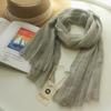 130x40cm Katoen Linnen Effen Sjaal Unisex Kleine Nekwarmer Warme Sjaal voor Dames Heren Kinderen Lente Herfst Winter