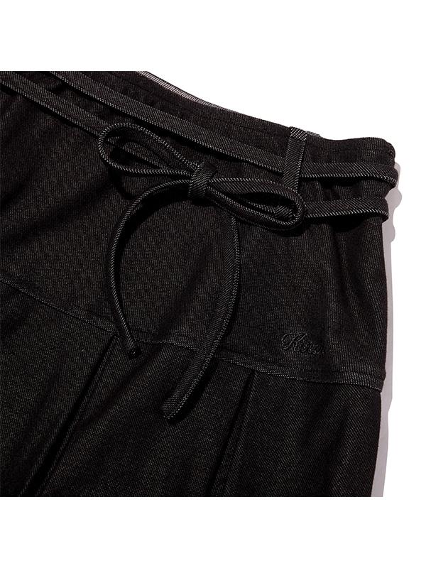 Kirsh Ribbon Point Pleated Skirt Pants [Black]