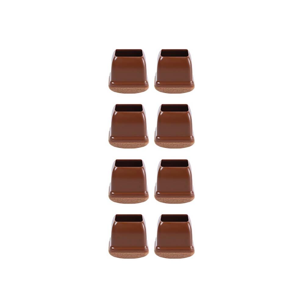 

Feet Pads Chair Legs Bottom Furniture Covers Chair Leg Caps Chair Feet Protector Floor Protectors L 25-40mm-Brown Square