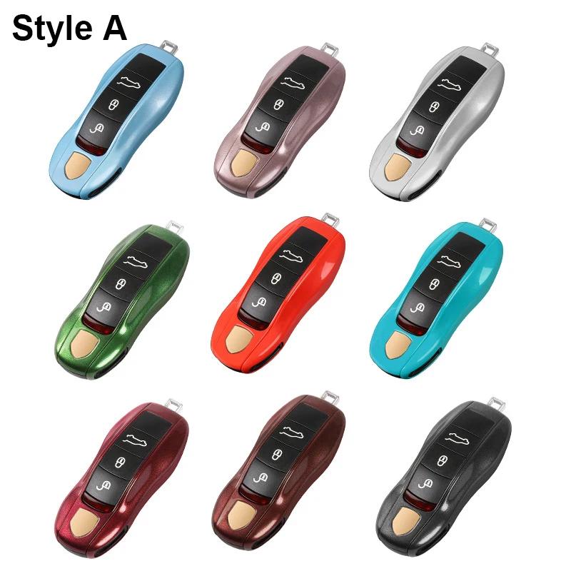 Car Key Paint Protective Case Keyless Cover For Porsche Cayenne Mancan Panamera 911 718 Boxster Cayman Taycan Replacement Shell