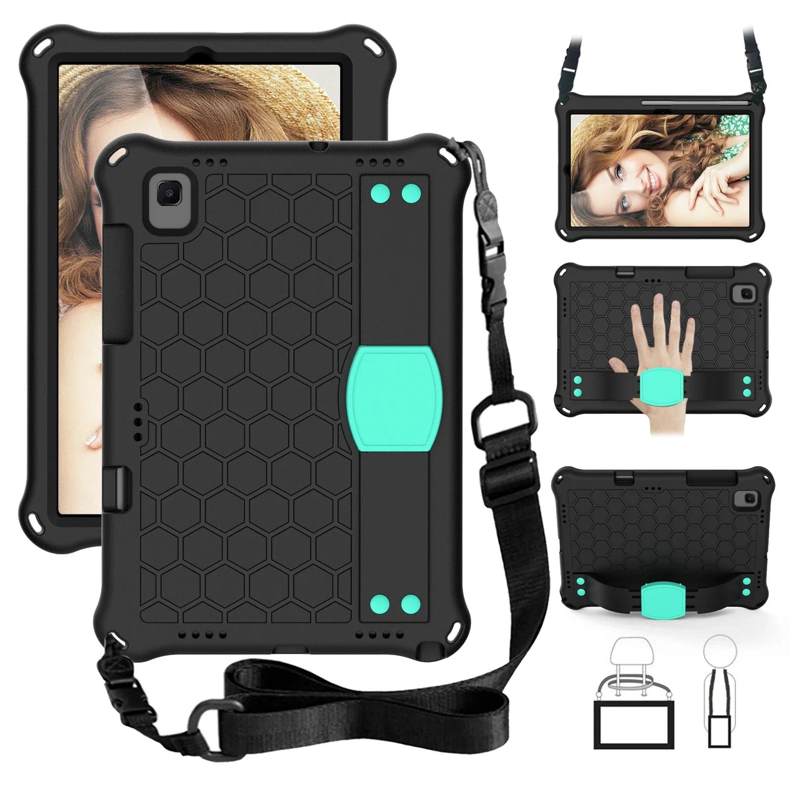 Schokbestendige hoes voor Samsung Galaxy Tab A11 A9 Plus 11'' A11+ A11 A9 8.7 A7 Lite 8.7  A9+ Cartoon EVA Tablet Cover Met Riem Tab A9 8.7 inch mintgroene kleur