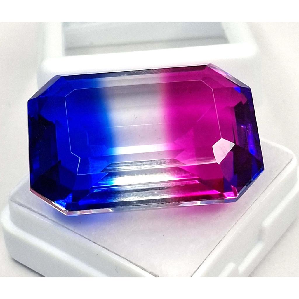 Natural Ametrine Multicolour 51-53 Ct Emerald Cut Certified Fabulous Gemstone