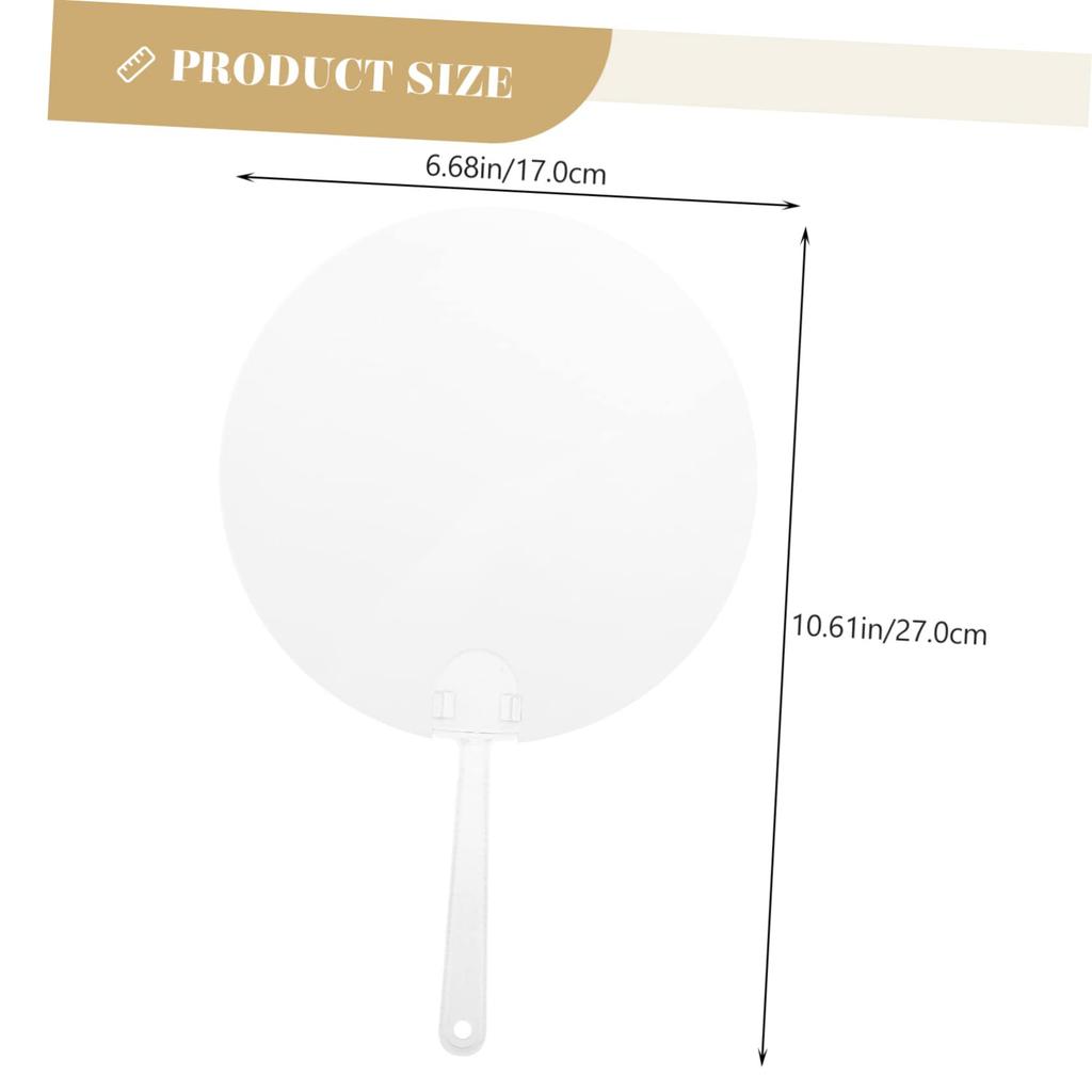 Toyvian 32 Pieces DIY Transparent Paper Portable Handheld DIY Graffiti Plastic Hand Plain Hand Graffiti Hand Fans Fans, Fans, Fans, Fans, Fans,