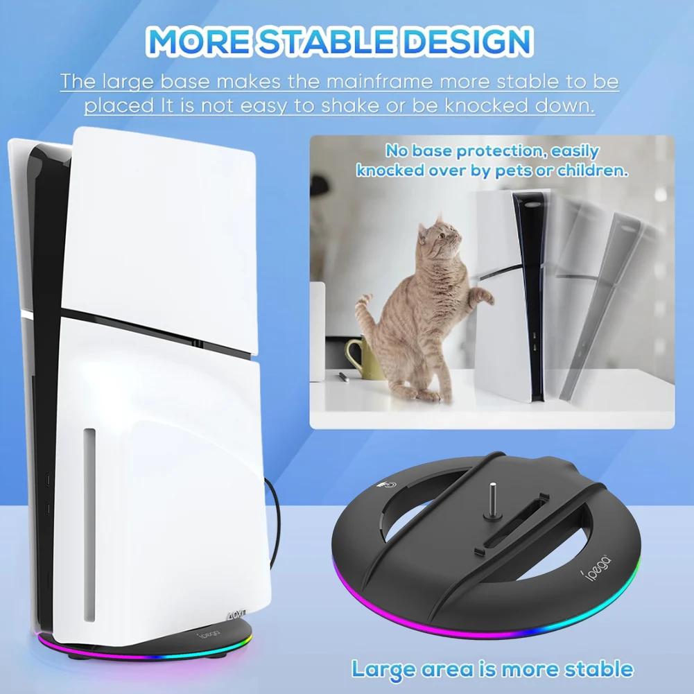 Vertikal stativ Base Stand Erstatning Display Stand Base for PS5 Slim Console Disc og Digital for Playstation 5 Slim Console