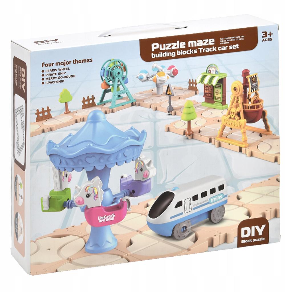 [PACZB] DIY Electric Train Puzzle Construction Set 125 Pcs Z3382
