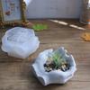 DIY Beton Silikon Zwei-hand Topf Form Sukkulenten Blumentopf Ton Zement Gips Formen DIY Hausgarten Blumentöpfe Formen