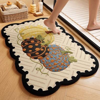 Diatomaceous Earth Bathroom Mat, Toilet Floor Mat, Absorbent, Quick-drying, Non-slip, and Stain-resistant Mat for Bathroom and Toilet Entrances