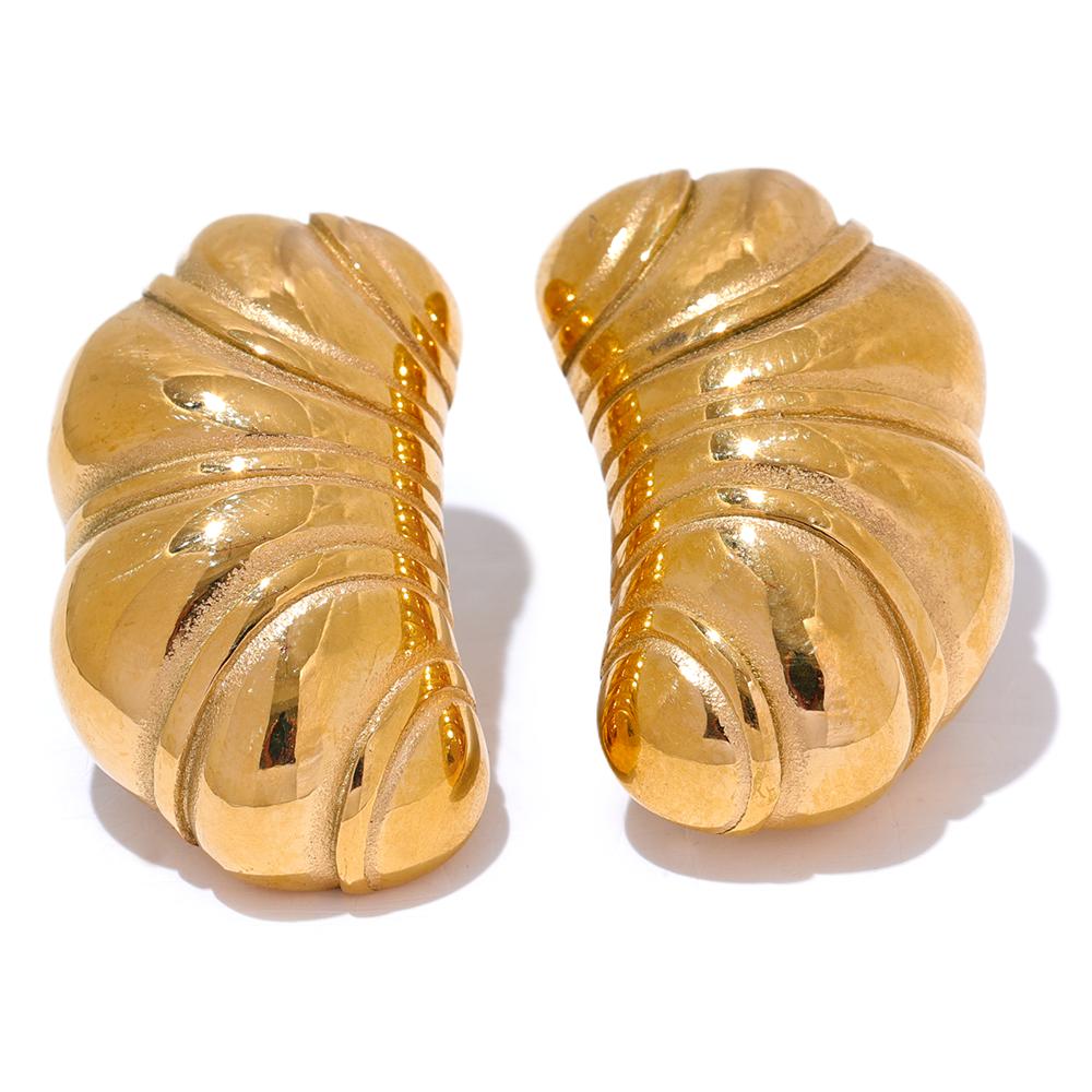 

Yhpup Big Promotion 316l Stainless Steel Geometric Chunky Cast Stud Earrings Gold Silver Color Texture Ear Jewelry Wholesale
