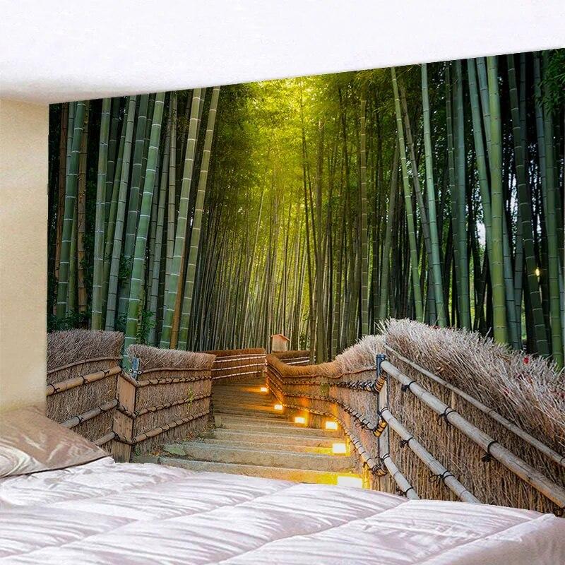 Forest Animals Garden Trees Scenery Tapestry Wall Background Decoration Hanging Cloth Room Living Room Home Decoration