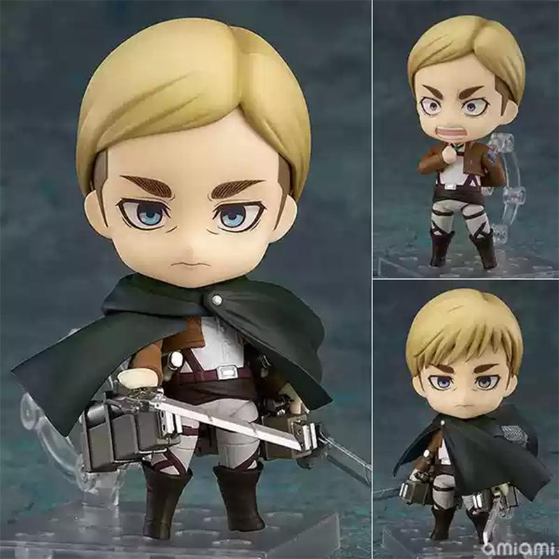 Attack On Titan Animation Comic Peripheral Toy Eren Mikasa Levi Hange Reiner Anime Action Movable Model Figures Collection NTR