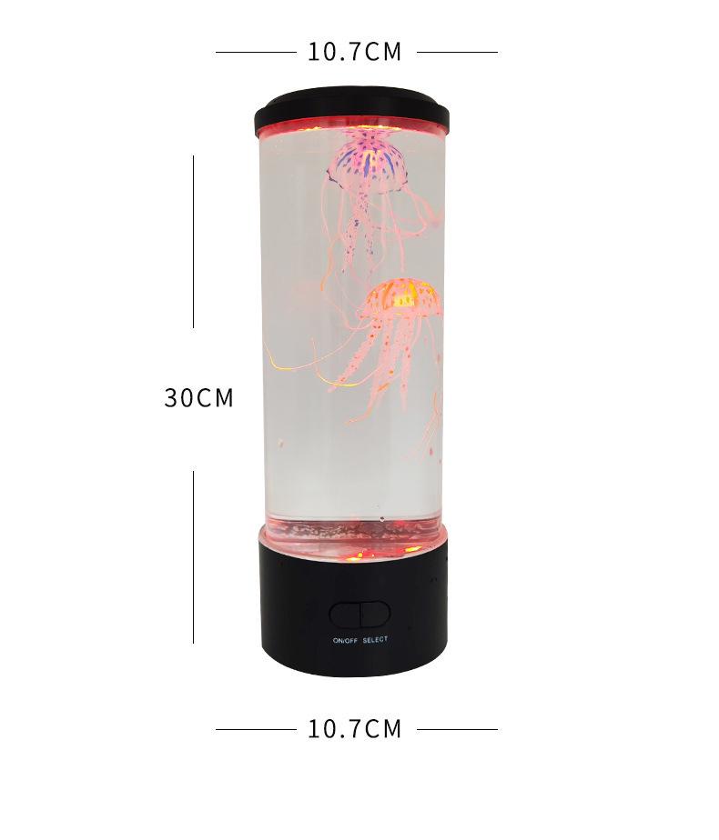 Creative LED Jellyfish Light - Cylindrical USB Plug-in with Color-Changing Atmosphere for Nighttime Illumination