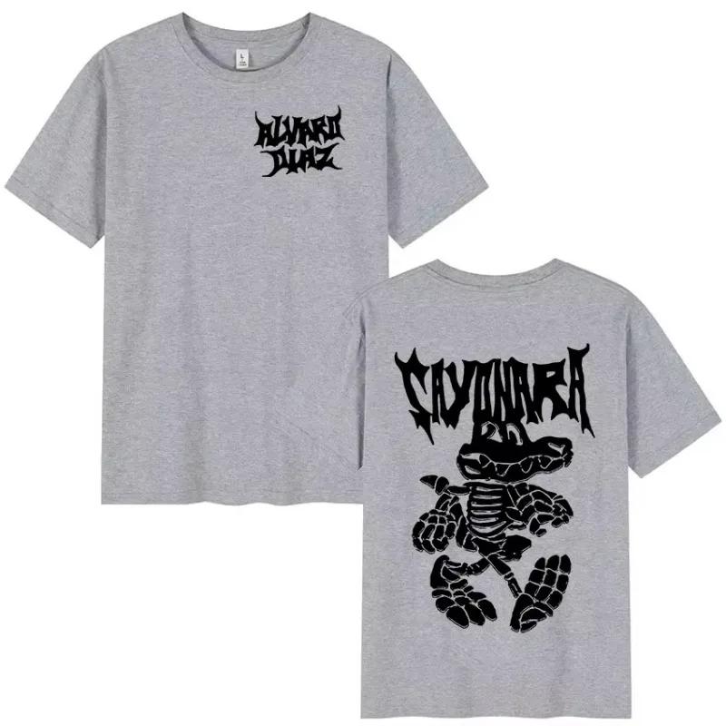 Alvaro Diaz Sayonara's New Album Graphic T-shirt, Hip-hop Gothic Short Sleeved Women's T-shirt, Retro T-shirt, Street Wea