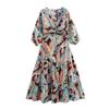 Jnleaog Autumn New Women's Clothing Fashion Style Stylish Fashion Bow Tie Print Dress 2584185