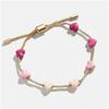 Valentine's Day Children's Colorful Heart Gradient Bracelet Ins Fashionable and Cute Plated with Real Gold