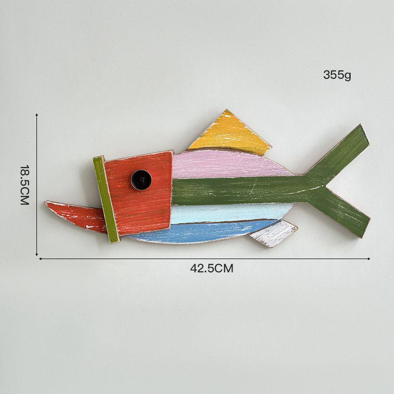 3D-Fisch-Wandanhänger im mediterranen Stil für Hotel- und Flurdekoration