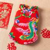 Autumn and Winter Ethnic Wind Northeast Big Flower Padded Jacket Dog Clothes Small and Medium Dog Teddy Chinese New Year Festive Pet Clothes