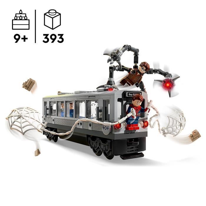 LEGO Marvel 76321 La Scène Du Train De Spider-Man Et Docteur Octopus - Jouet Dès 9 Ans