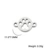 Cazador Dog Cat Paw Footprint Charms for Jewelry Making Stainless Steel Animal 2 Holes DIY Pendants for Bracelet Necklace 2026