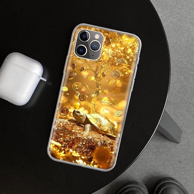 Fine Gold Pattern Printing Phone Case Cover for iPhone 11 12 13 Mini 14 15 Plus 16 Pro Max 17 Air 7 8 + SE Art Customized Fundas