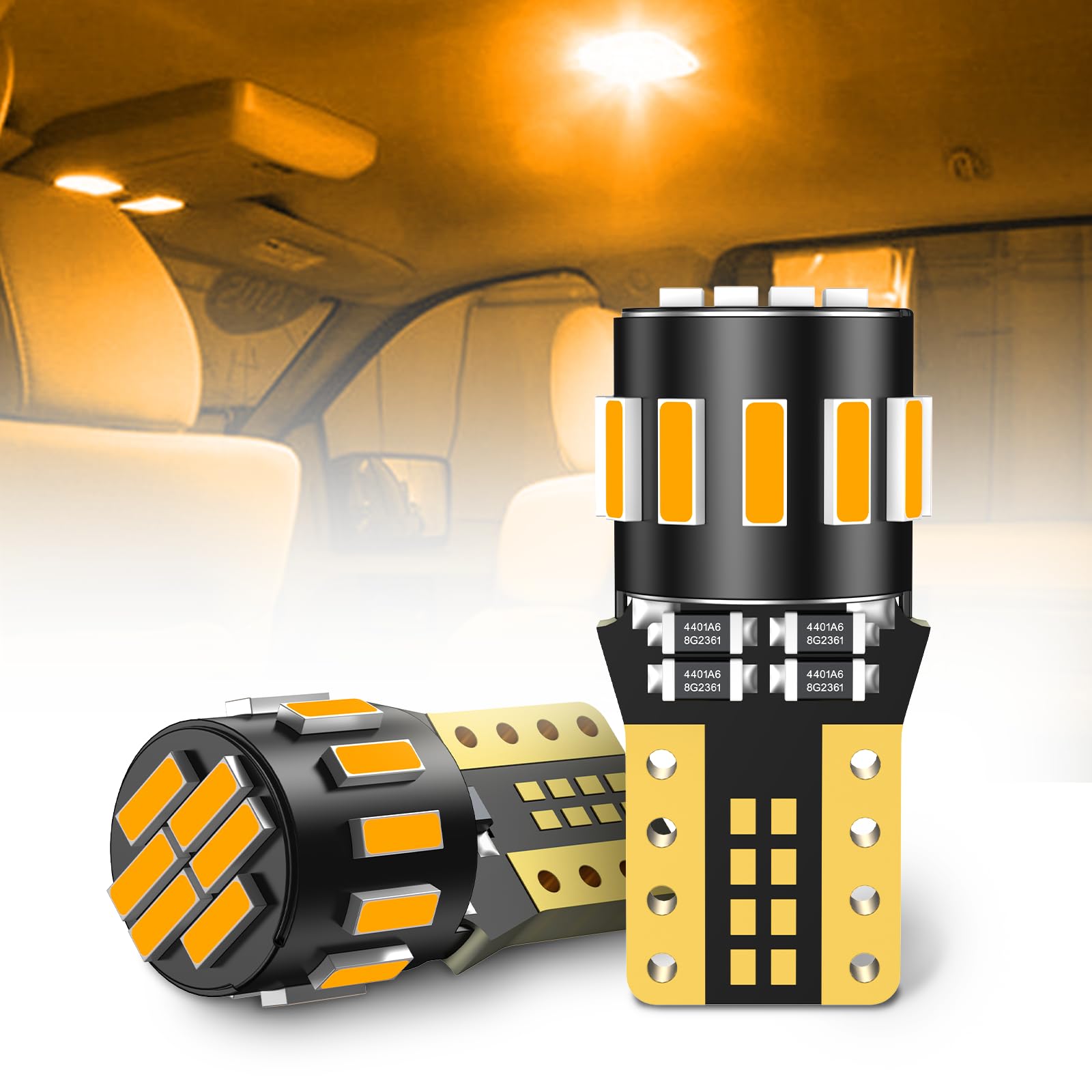 

Marsauto T10 Светодиодная лампа габаритного огня, DC 12 В Автомобиль, Линза с распределением света на 360 градусов, T10-2 pieces-yellow жёлтый