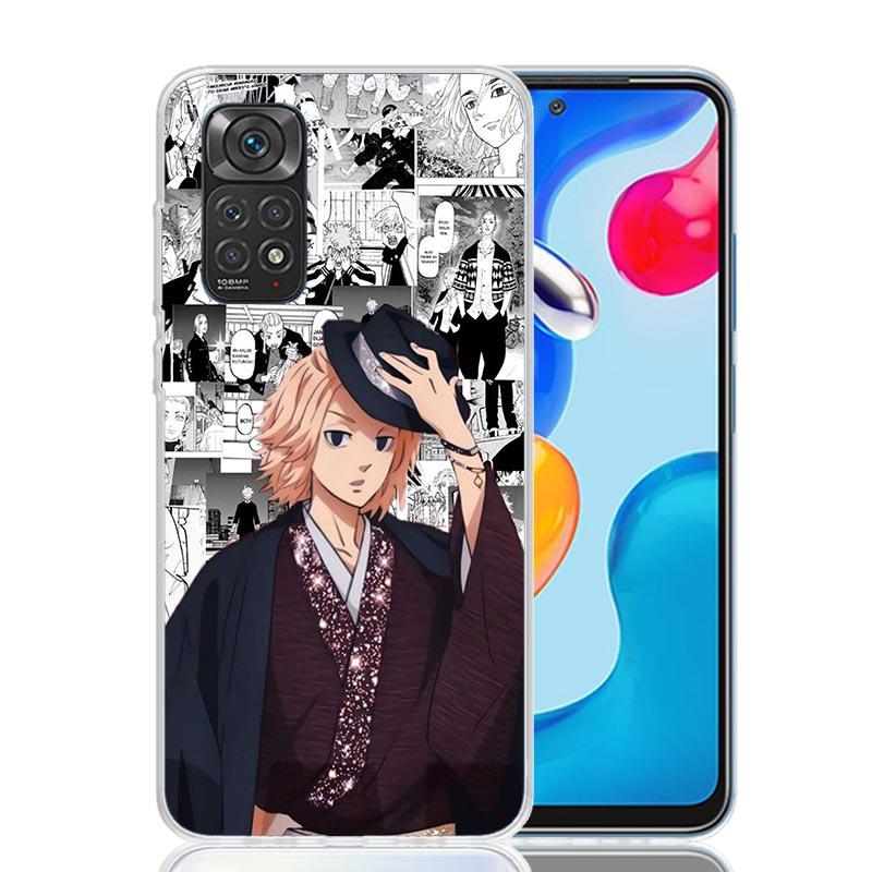 Anime Tokyo Aevengers Phone Case For Xiaomi Redmi Note 15 14 13 12S 12 Pro Plus 11S 11E 11 11T 10S 10 Art Soft Pattern Cover Red