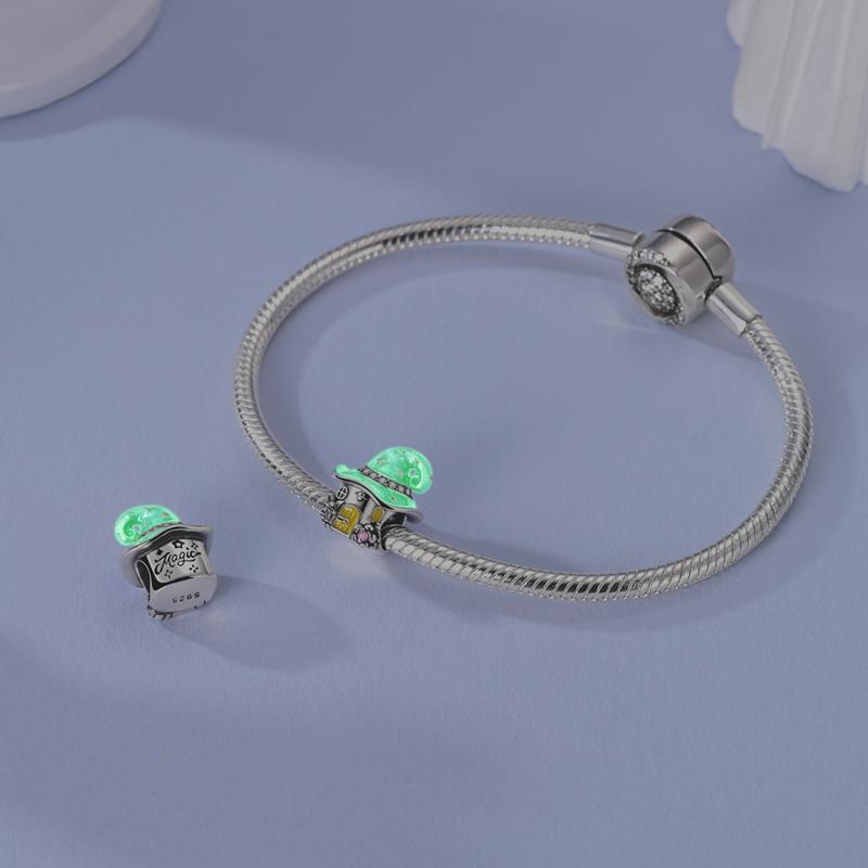 Luminous Magic Hat House Beads Copper Original Beads Fit Original Charms Bracelet Beads Jewelry Gifts For Women