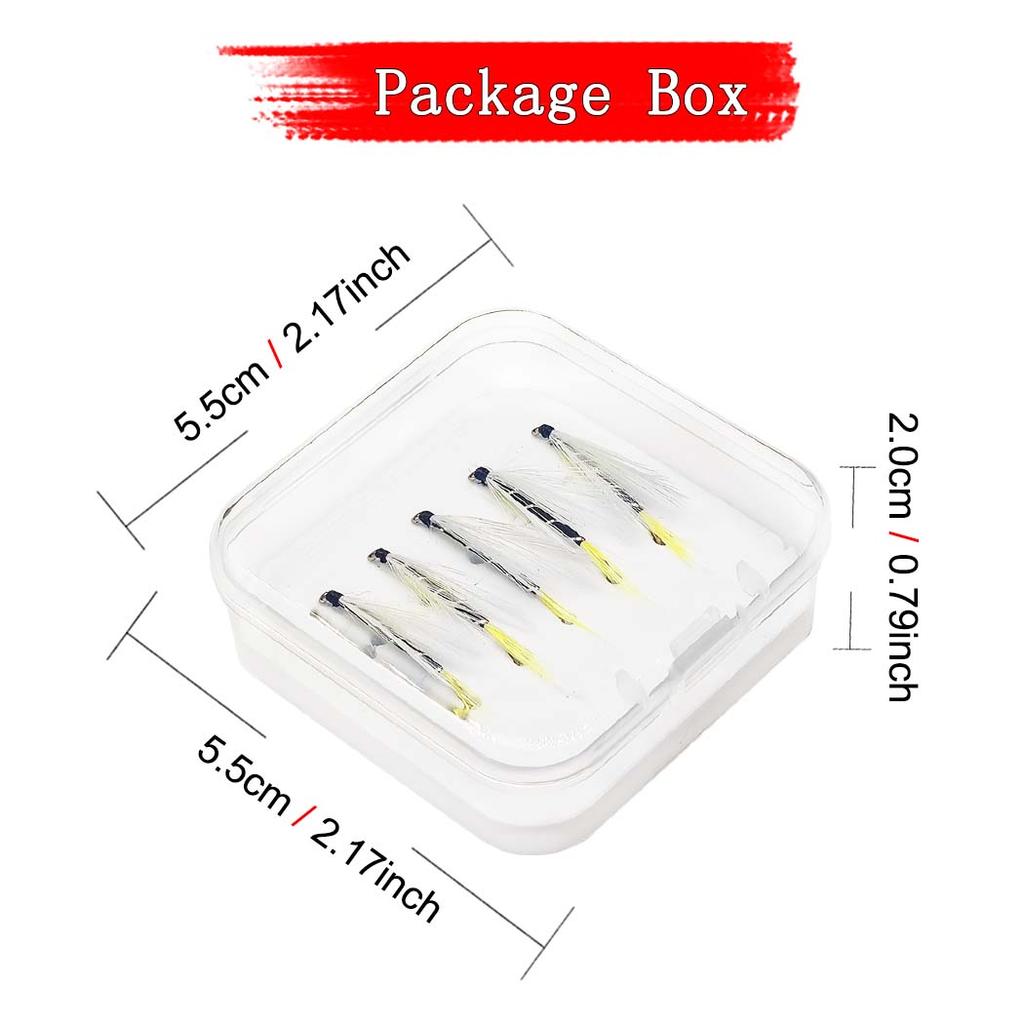 5 Stück/Box Nymphe mit Perlenkopf, künstlicher Insektenköder, Fliegenfischen Fliegen für Forelle, Barsch, Lachs & mehr Süßwasserfische
