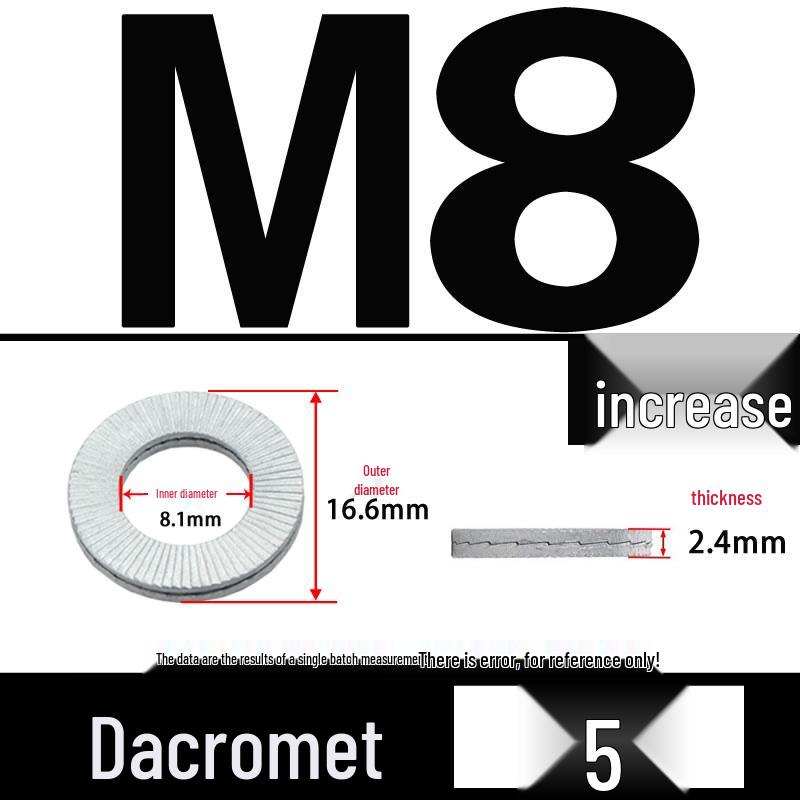 Double-Stacked Interlocking Toothed Anti-Slip Lock Washer 304 Stainless Steel DIN25201