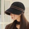 Autumn and Winter New Hemming Wide Brim Bucket Hat Outdoor Warm Windproof Sun Hat Adult Women Windproof Sun Protection Basin Hat