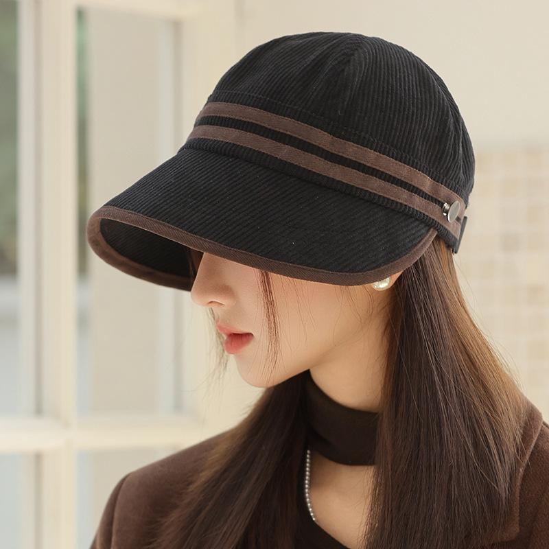 Autumn and Winter New Hemming Wide Brim Bucket Hat Outdoor Warm Windproof Sun Hat Adult Women Windproof Sun Protection Basin Hat