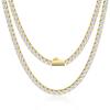 S925 Silver Hip Hop Bracelet Light Luxury High Sense Rap Full Diamond European and American Necklace