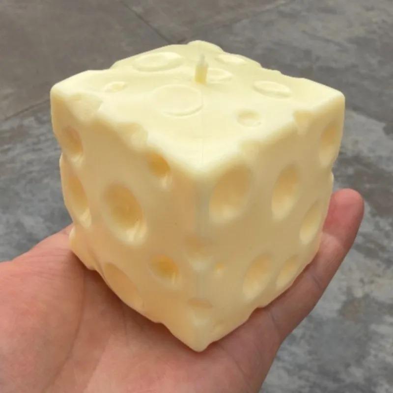 Moldable Squishy Cheese Cube Squeeze Toy Moldable Stress Ball Jumbo Cheese Non-Bounce Fidget Toy ASMR Sensory Anti-Stress Gift
