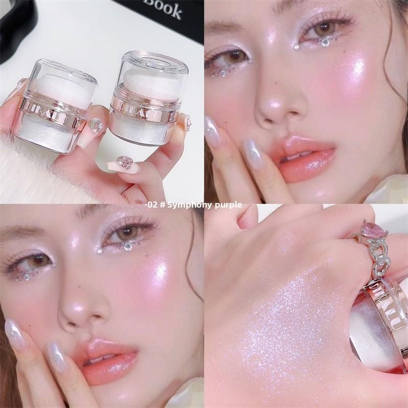 DIKALU Shimmer Highlighter Powder, Face Body Glitter, Long-Lasting Sparkling Makeup