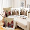 Kissen mit Weihnachtsmuster für Zuhause Polyester-Kissenbezug, dekorative Sofakissenhülle, Überwurfkissen für das Bett