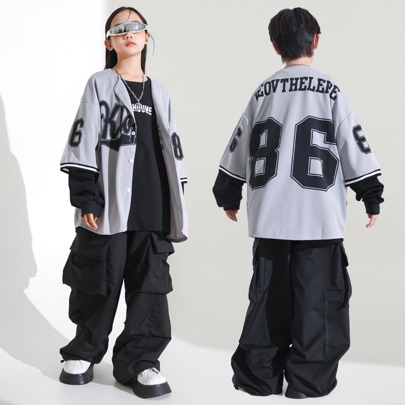 Girls' Hip-Hop Jazz Dance Costume - Japanese Street Style Performance Suit