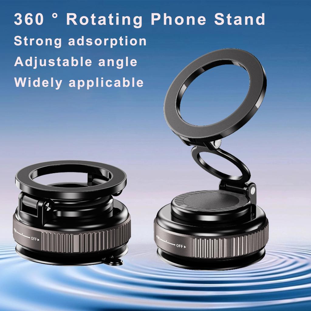 360 ° rotating magnetic car phone holder - suitable for strong suction on instrument panels, kitchens, gyms, bathrooms, showers,