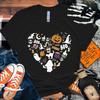 Women's Halloween Costumes Boo Pumpkin Love T-Shirt Men Women T Shirt Cosplay Clothes Streetwear Tee Shirt Plus Size Tops